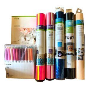 Cricut Lot Vinyl Pen Set Iron On HTV Holographic Removable Sampler Craft Gift